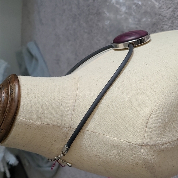 TRÏBE Faux Wood Disc Cord Necklace NWOT - Picture 4 of 7